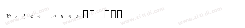 Boten Anna字体字体转换